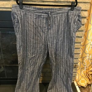 Chambray pinstripe pants